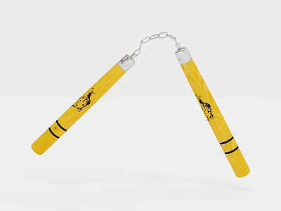 modern nunchakus 3d model