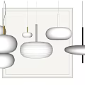 New Chinese Chandelier Combination 3d model