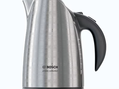 Bosch Stainless Steel Jug Kettle A Stylish Kitchen Appliance With Black Handle 3d model