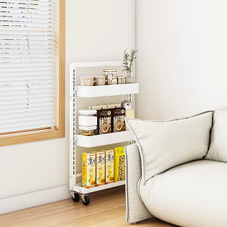 Living room cart food snacks food storage rack 3d model