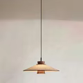 Elegant Modern Pendant Light Design With Wooden Base And Textured Shade In Minimalist Interior
