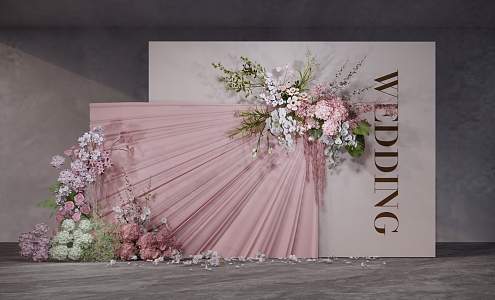 Modern Beauty Chen Pink Wedding 3d model