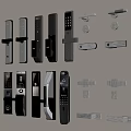 Lock Door Handle Smart Lock Fingerprint Lock 3d model