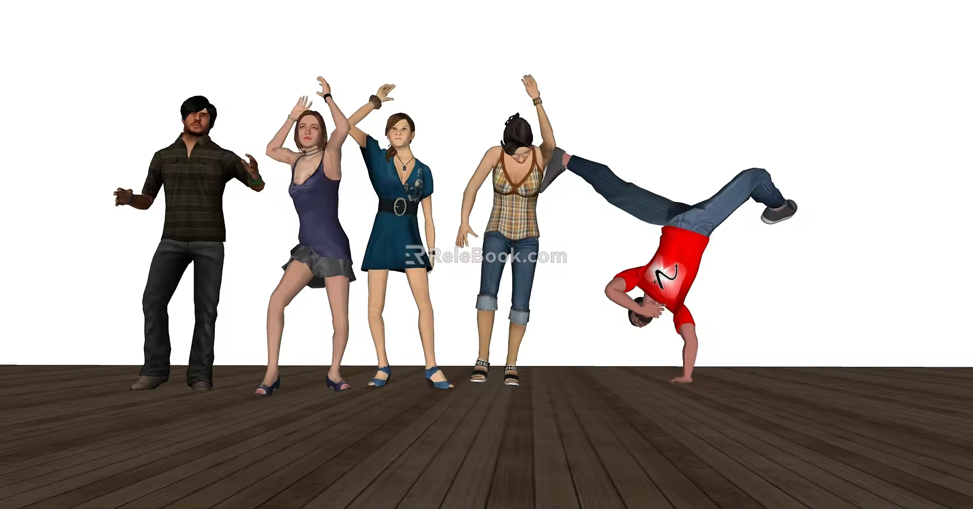 Street Dance Square Dance Multiplayer Characters 3d model