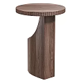 Wooden Side Table With Woven Top And Curved Leg Design For Home Decor