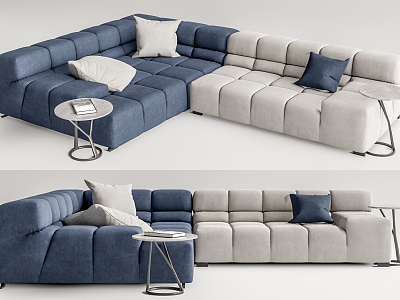 Modern corner sofa multiplayer sofa model