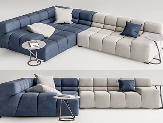 Modern corner sofa multiplayer sofa 3d model