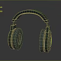 Sleek Over Ear Headphones With Green LED Lights And Modern Ergonomic Design