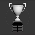 Modern Trophy Silver Cup Global Trophy 3d model
