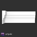 White Layered Decorative Architectural Molding for Interior Wall Design and Home Decor
