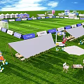 Tobacco and Liquor Store Shopping Festival Outdoor Event With Discounts Fun Activities Green Grassland
