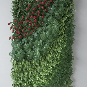 Modern Plant Wall 3d model