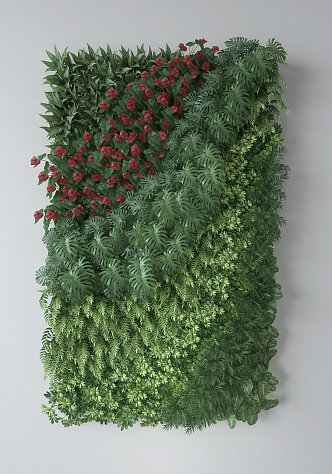 Modern Plant Wall 3d model