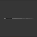 Military Tactical Weapon Knife Featuring Black Handle Serrated Blade On Smooth Reflective Surface