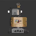 Heavy Duty Yellow Tracked Excavator With Cab And Mechanical Arm