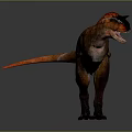 Vibrant Tyrannosaurus Rex Dinosaur Character With Open Mouth And 3D Rendering On Gray Background