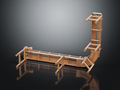 Modern Iron Frame Conveyor 3d model