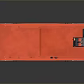 JLG Red Mobile Scissor Lift Aerial Work Platform With Guardrails And Wheels