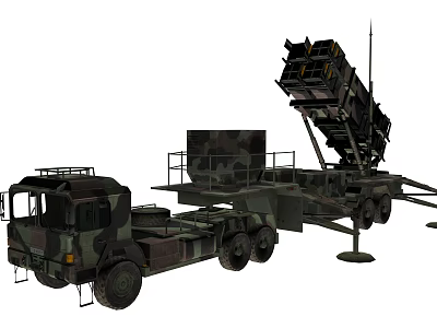 Modern Military Truck Missile 3d model Modern Military Truck Missile 3d model