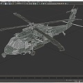 US MH60S Helicopter US Navy Gunship Transport Helicopter Military Helicopter Carrier 3d model