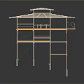 Iron frame large iron frame iron frame house factory industrial iron frame iron ladder rigid ladder work frame rigid scaffold 3d model