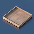 Wooden Square Tray A Functional Household Item With Simple Design For Home Use