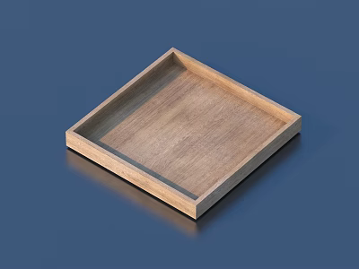 Wooden Square Tray A Functional Household Item With Simple Design For Home Use 3d model