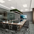 Modern Spacious Office Lobby Interior With Polished Marble Floor And Professional Busy Business Staff