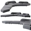 Modern Alien Multiplayer Corner Sofa Collection 3d model
