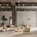 Modern Minimalist Clothing Store Interior With Exposed Concrete And Warm Natural Decor Elements