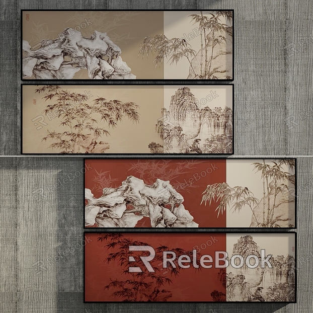 New Chinese Style Decorative Hanging Painting model