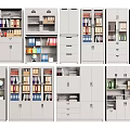 Multiple Bookcases With Various Designs Doors Drawers And Storage For Books Files