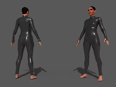 Clothing Women's Full Body Leather 3d model Clothing Women's Full Body Leather 3d model