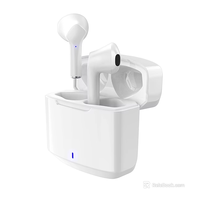 True Wireless Earbuds White Design With Charging Case And Stylish Modern Features 3d model 
