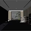 Modern Entertainment Room With Yoga Mat Exercise Balls Exercise Bike Dumbbell Rack And Large Windows