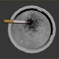 Decorative Ashtray and Cigarette Set with Ash in Round Shape for Home Decor