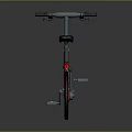 Modern Red and Gray Bicycle with Sleek Metallic Frame and Black Wheels
