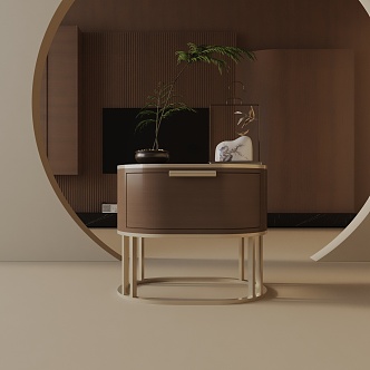 Modern Bedside Cabinet 3d model