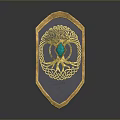 Medieval Shield Ancient Shield Defensive Weapon Ancient Shield Iron Shield Protective Shield Wooden Shield 3d model