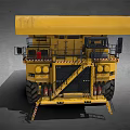 Yellow Heavy Duty Dump Truck With Large Tires And Open Bed Design