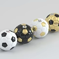 Sports Equipment Colorful Soccer Balls With Black White Gold Designs And Logo Details