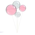 Inflatable Balloons in Pink and Transparent Colors for Party Decoration