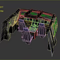 Spacecraft Cockpit Interior Design With Astronaut Seats Control Panels And Instrument Panels