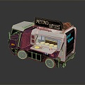 Food Truck Food Vending Vehicle Mobile Food Truck Mobile Vendor Mobile Vendor Car Dining Car Mobile Dining Car 3d model