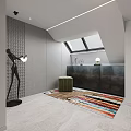 Modern Walk in Closet Design With Glass Door Wardrobes Central Island And Skylight