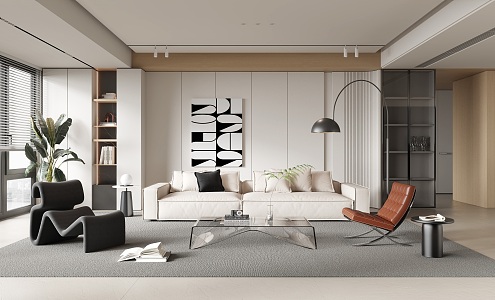 modern living room 3d model