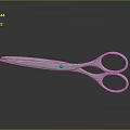 Stainless Steel Hardware Scissors With Modern Silver Design And Sharp Blades 3d model