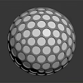 Modern Metal Sphere Ceiling Light With Circular Cutouts And Reflective Design 3d model