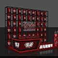 War Horse Energy Drink Display Featuring Red Cans On Shelf And Counter