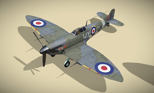 Super Spitfire Fighter 3d model